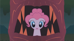 Size: 1680x940 | Tagged: safe, edit, edited screencap, screencap, pinkie pie, friendship is magic, g4, season 1, female, laughter song, mirrored, scary tree, solo, tree, unitinu, wat