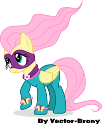 Size: 4434x5400 | Tagged: safe, artist:vector-brony, fluttershy, saddle rager, g4, power ponies (episode), absurd resolution, female, power ponies, simple background, solo, transparent background, vector