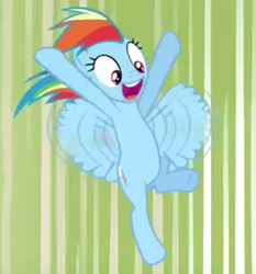 Size: 403x432 | Tagged: safe, screencap, rainbow dash, flight to the finish, g4, female, flying, palindrome get, solo, wings