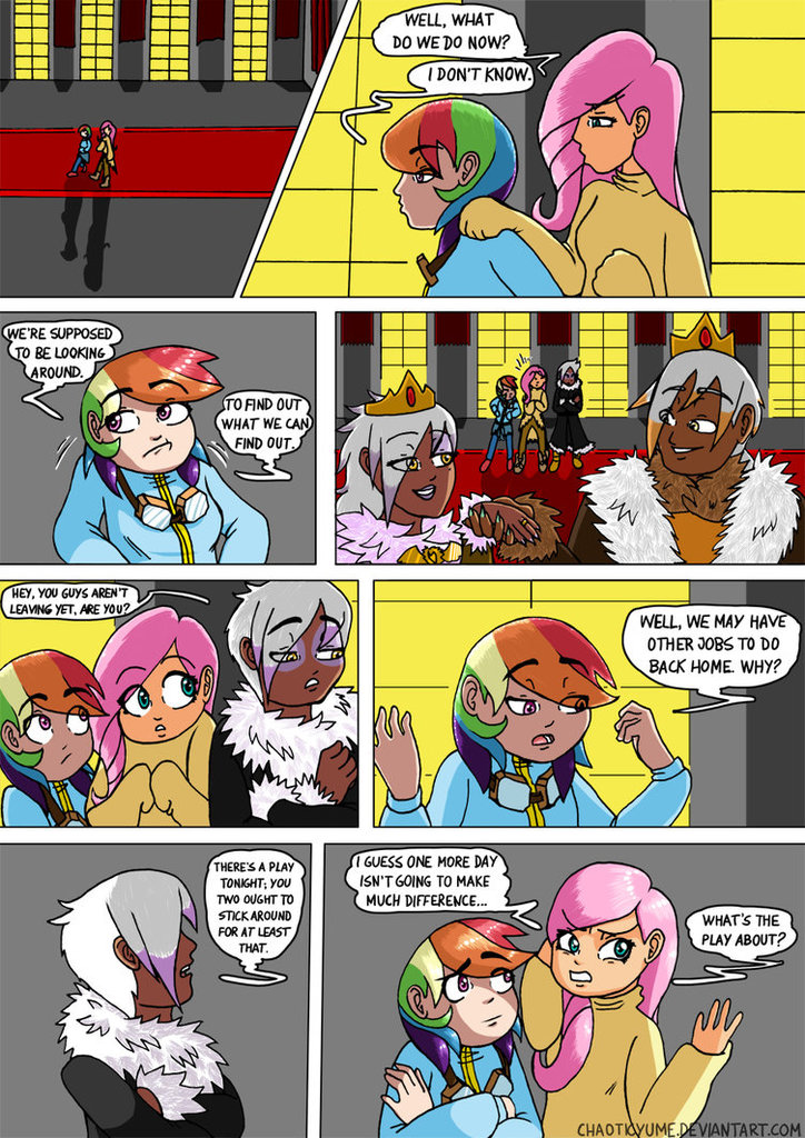 502360 Safe Artistchaoticyume Fluttershy Gilda Rainbow Dash Human Comic Dark Skin 