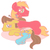 Size: 628x632 | Tagged: safe, artist:ficficponyfic, big macintosh, caramel, earth pony, pony, g4, clothes, gay, male, saddle, ship:caramac, shipping, socks, stallion