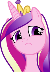 Size: 675x960 | Tagged: safe, edit, princess cadance, pony, g4, :c, bust, female, inverted mouth, reaction image, simple background, solo, vector, white background