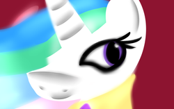 Size: 975x613 | Tagged: safe, artist:bozozo, princess celestia, g4, female, no crown, solo