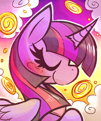 Size: 500x597 | Tagged: safe, artist:mister-markers, twilight sparkle, alicorn, pony, g4, cute, eyes closed, female, mare, profile, solo, twiabetes, twilight sparkle (alicorn)