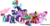 Size: 5259x2732 | Tagged: safe, artist:vector-brony, applejack, fili-second, fluttershy, mistress marevelous, pinkie pie, radiance, rainbow dash, rarity, saddle rager, spike, twilight sparkle, zapp, alicorn, pony, g4, power ponies (episode), female, humdrum costume, mane seven, mane six, mare, masked matter-horn costume, power ponies, simple background, transparent background, twilight sparkle (alicorn)
