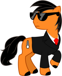 Size: 1061x1302 | Tagged: safe, artist:totallynotabronyfim, oc, oc only, clothes, male, necktie, solo, suit, sunglasses