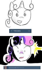 Size: 715x1214 | Tagged: safe, artist:starykrow, sweetie belle, ask the cmc, g4, tumblr