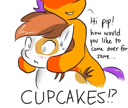 Size: 715x607 | Tagged: safe, artist:starykrow, pipsqueak, scootaloo, ask the cmc, fanfic:cupcakes, g4, evil scootaloo, female, male, ship:scootasqueak, shipping, straight, tumblr