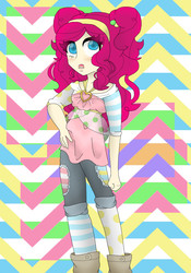 Size: 3500x5000 | Tagged: safe, artist:unicornicopian, pinkie pie, human, g4, female, humanized, light skin, solo