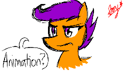 Size: 700x400 | Tagged: safe, artist:starykrow, scootaloo, ask the cmc, g4, animated, female, solo, tumblr