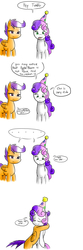 Size: 800x2400 | Tagged: safe, artist:starykrow, scootaloo, sweetie belle, ask the cmc, g4, tumblr