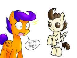 Size: 800x600 | Tagged: safe, artist:starykrow, pound cake, scootaloo, ask the cmc, g4, tumblr