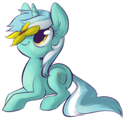 Size: 449x427 | Tagged: safe, artist:php27, lyra heartstrings, butterfly, pony, unicorn, g4, cute, female, insect on nose, looking up, prone, simple background, smiling, solo, transparent background