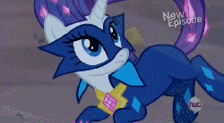 Size: 539x298 | Tagged: safe, screencap, radiance, rarity, spike, g4, power ponies (episode), animated, cape, clothes, costume, cup, gloves, hub logo, hubble, humdrum costume, magic, mask, power ponies, shoes, tea, teacup, teapot, the hub, tornado