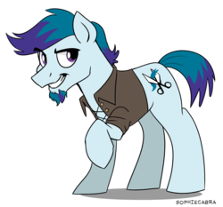Size: 700x653 | Tagged: safe, artist:spainfischer, quick trim, earth pony, pony, g4, power ponies (episode), season 4, goatee, male, minion, raised hoof, simple background, solo, stallion, transparent background