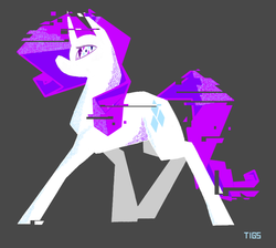 Size: 900x808 | Tagged: safe, artist:tigs, rarity, pony, g4, female, glitch, solo