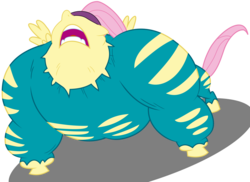 Size: 8245x6000 | Tagged: safe, artist:byteslice, fluttershy, saddle rager, g4, power ponies (episode), absurd resolution, female, flutterhulk, power ponies, simple background, solo, transparent background, vector