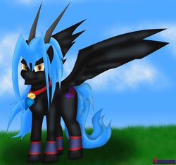 Size: 1600x1500 | Tagged: safe, artist:darkdijinartie89, oc, oc only, alicorn, bicorn, pony, alicorn oc, darkmoon, horn, solo