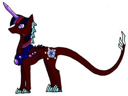 Size: 1998x1500 | Tagged: safe, artist:titanosaur, oc, oc only, pony, unicorn, clone, mutant, solo, spacetwilight sparkle