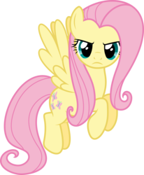 Size: 4118x5001 | Tagged: safe, artist:xpesifeindx, fluttershy, pegasus, pony, g4, keep calm and flutter on, absurd resolution, angry, female, flying, mare, simple background, solo, transparent background, vector