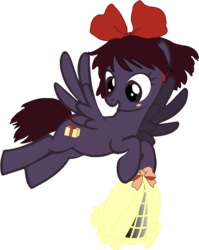 Size: 609x767 | Tagged: safe, artist:cmeschia, pegasus, pony, kiki, kiki's delivery service, ponified, solo, studio ghibli