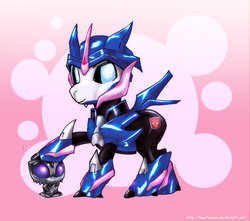 Size: 1024x907 | Tagged: safe, artist:liaartemisa, arcee, bad idea, ponified, scraplet, this will end in death, this will end in pain, this will end in tears, this will end in tears and/or death, transformers, transformers prime