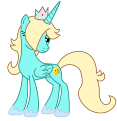 Size: 764x794 | Tagged: safe, artist:cheezedork, alicorn, luma, pony, concave belly, crown, folded wings, hair over one eye, hoof shoes, jewelry, male, mario, ponified, princess rosalina, princess shoes, regalia, rosalina, simple background, slender, solo, super mario bros., super mario galaxy, thin, transparent background, wings