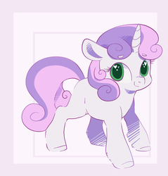 Size: 1015x1061 | Tagged: safe, artist:amphoera, sweetie belle, g4, beanbrows, female, solo
