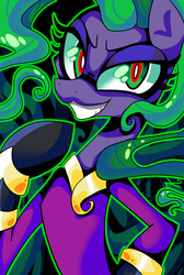 Size: 564x841 | Tagged: safe, artist:kaliptro, mane-iac, earth pony, pony, g4, power ponies (episode), bodysuit, clothes, female, looking at you, solo