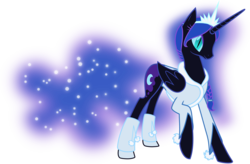 Size: 4563x3000 | Tagged: safe, artist:up1ter, nightmare moon, g4, alternate hairstyle, beautiful, clothes, cute, female, fluffy, high res, leg warmers, looking at you, moonabetes, pretty, raised hoof, smiling, smiling at you, solo, sweater, tiara