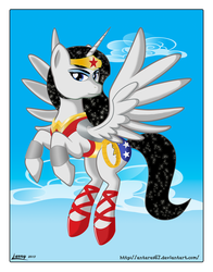 Size: 600x764 | Tagged: safe, artist:antares67, alicorn, pony, ponified, solo, wonder woman