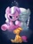 Size: 1060x1426 | Tagged: dead source, safe, artist:maren, diamond tiara, scootaloo, silver spoon, earth pony, pegasus, pony, flight to the finish, g4, 2013, bully, bullying, eyes closed, female, filly, floppy ears, foal, glasses, jewelry, old art, sitting, snickering, teary eyes, tiara, underhoof
