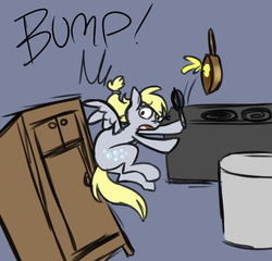 Size: 780x750 | Tagged: safe, artist:jitterbugjive, derpy hooves, pegasus, pony, g4, female, frying pan, mare, solo, whisk