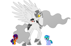 Size: 2000x1302 | Tagged: safe, artist:indigokitty, artist:killerpuppets, artist:monkeystar290, artist:randomdraggon, oc, oc only, alicorn, pony, robot, alicorn oc, offspring