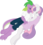 Size: 5860x6125 | Tagged: safe, artist:ambris, artist:gray-gold, spike, sweetie belle, anthro, unguligrade anthro, g4, absurd resolution, clothes, cuddling, dress, female, implied tail hole, male, ship:spikebelle, shipping, simple background, snuggling, straight, transparent background, vector