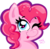 Size: 597x589 | Tagged: safe, artist:wolfgrrrl22, pinkie pie, g4, female, solo, wink