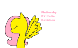 Size: 819x509 | Tagged: safe, fluttershy, g4, eyes closed, female, no mouth, solo, spread wings