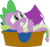 Size: 5000x4735 | Tagged: safe, artist:darknisfan1995, spike, g4, my little pony: friendship is magic, power ponies (episode), absurd resolution, basket, belly, comic book, dexterous feet, male, simple background, solo, transparent background, vector