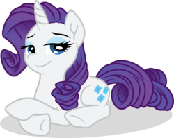Size: 7533x6000 | Tagged: safe, artist:kp-shadowsquirrel, artist:theholdenb12, artist:theponymuseum, rarity, pony, unicorn, g4, absurd resolution, bedroom eyes, female, horn, lying down, mare, prone, simple background, solo, transparent background