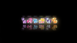 Size: 1600x900 | Tagged: safe, artist:zoiby, applejack, fluttershy, pinkie pie, rainbow dash, rarity, twilight sparkle, g4, mane six, pixel art, sprite, wallpaper