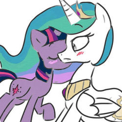 Size: 499x500 | Tagged: artist needed, safe, princess celestia, twilight sparkle, g4, female, lesbian, ship:twilestia, shipping