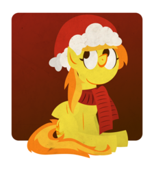 Size: 2000x2224 | Tagged: safe, artist:foxy-noxy, spitfire, g4, clothes, female, hat, scarf, solo