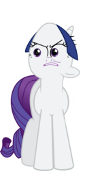Size: 513x1024 | Tagged: safe, rarity, pony, unicorn, g4, egghead, female, mare, meme, simple background, solo, special eyes, transparent background