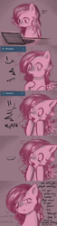 Size: 1000x4000 | Tagged: safe, artist:xarakayx, fluttershy, ask flutterstalker, g4, comic, computer, female, flutterstalker, solo, tumblr