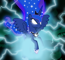 Size: 2616x2400 | Tagged: safe, artist:baka-neku, artist:beavernator, princess luna, g4, female, glowing eyes, solo