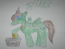 Size: 480x360 | Tagged: safe, artist:dreampainterz, pony, 18-volt, ponified, radio, solo, warioware