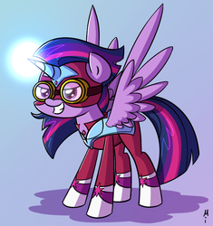 Size: 642x684 | Tagged: safe, artist:milchik, twilight sparkle, alicorn, pony, g4, female, mare, masked matter-horn costume, power ponies, solo, twilight sparkle (alicorn)