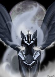 Size: 890x1250 | Tagged: safe, artist:greycat-rademenes, nightmare moon, g4, black lantern, crossover, female, green lantern, solo