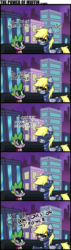 Size: 1000x3498 | Tagged: safe, artist:chibi95, derpy hooves, spike, pegasus, pony, g4, power ponies (episode), comic, dialogue, female, humdrum costume, mare, power ponies