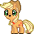 Size: 50x50 | Tagged: safe, artist:fruitriver, applejack, g4, female, gif, lowres, non-animated gif, pixel art, simple background, solo, transparent background